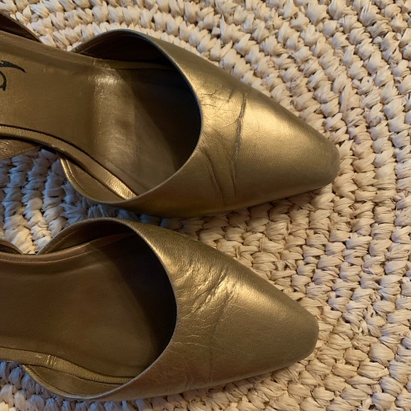 Vintage Paloma Italian gold leather Slingback Stiletto- See pictures 🎊🎊🎊 - Picture 4 of 9